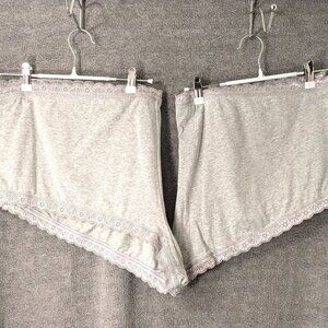 New! 2 Pair of Plus Size 14 Boy Short Panties Cotton Blend